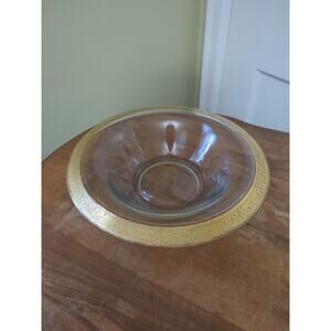 Tiffin Franciscan Serving Or Console Bowl Gold Trim Vintage